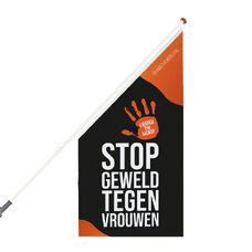 Orange the World kiosk flag - black