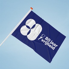 Freedom flag 80 years blue