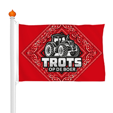 Farmer's handkerchief flag proud
