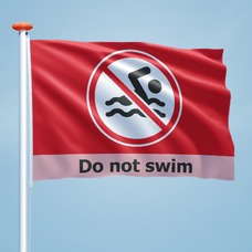 Warning flag Do not swim