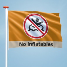 Warning flag No inflatables