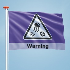 Warning flag Warning purple