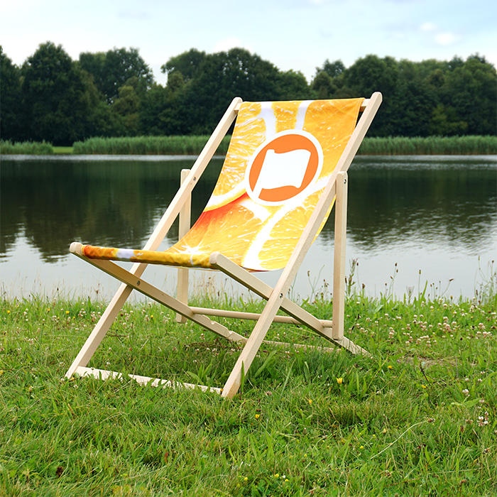 Beach chair without backrest