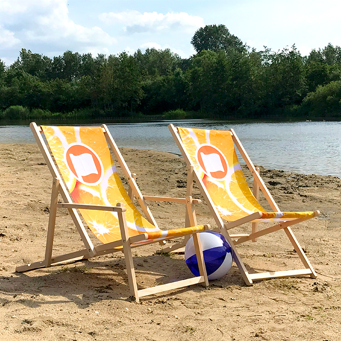 Beach chair with backrest