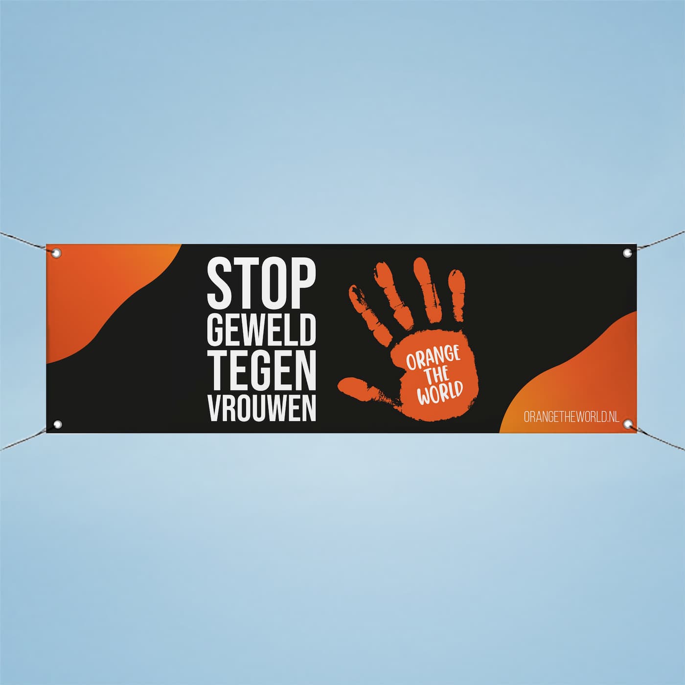 Orange the World banner - black
