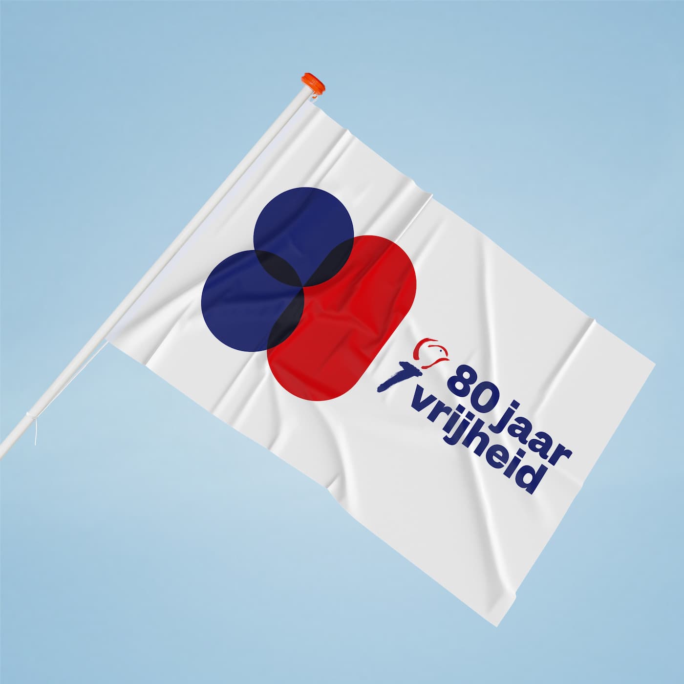 Freedom flag 80 years white