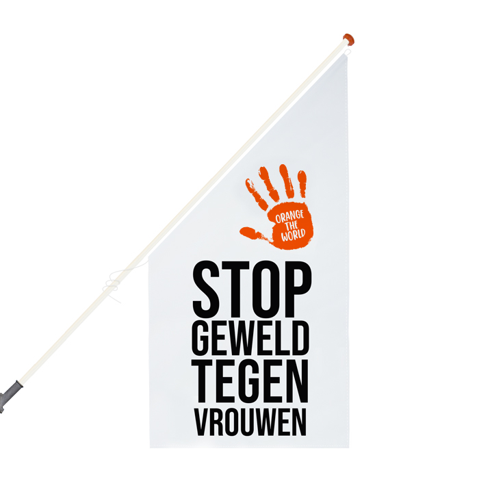 Orange the World kiosk flag - white