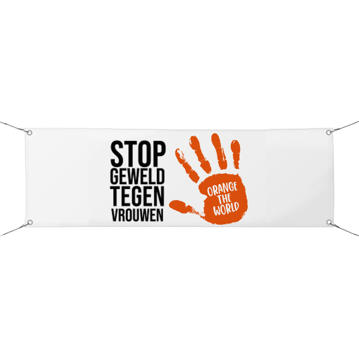 Orange the World banner - white