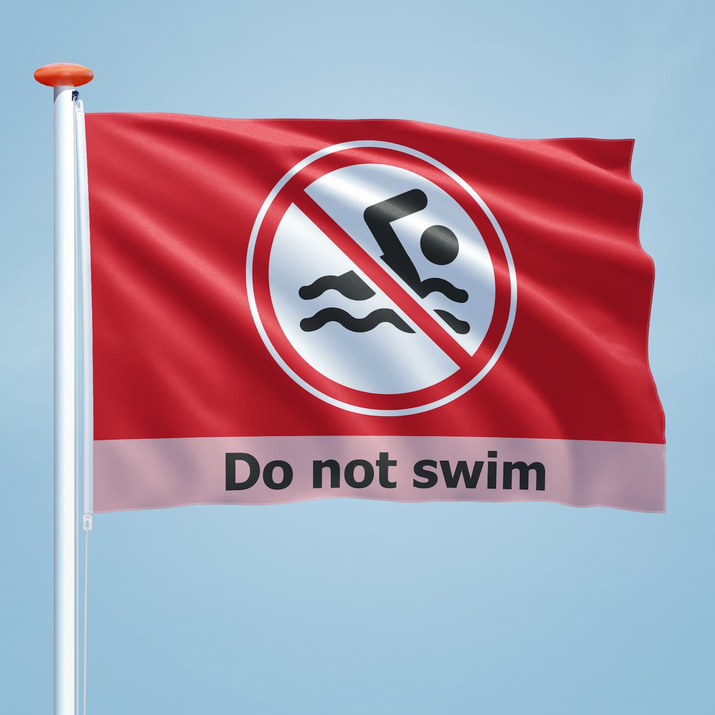 Warning flag Do not swim