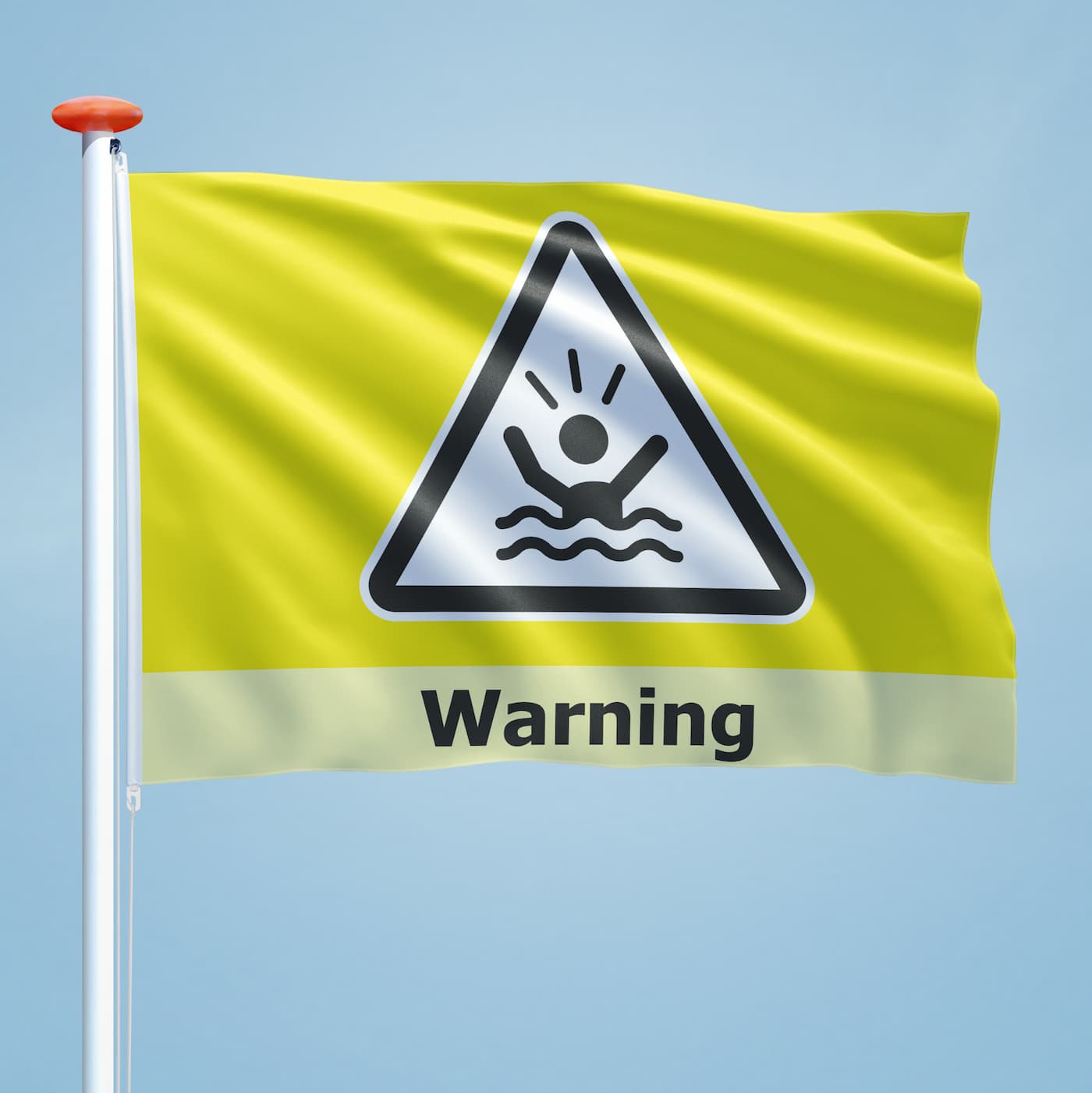 Warning flag Warning yellow