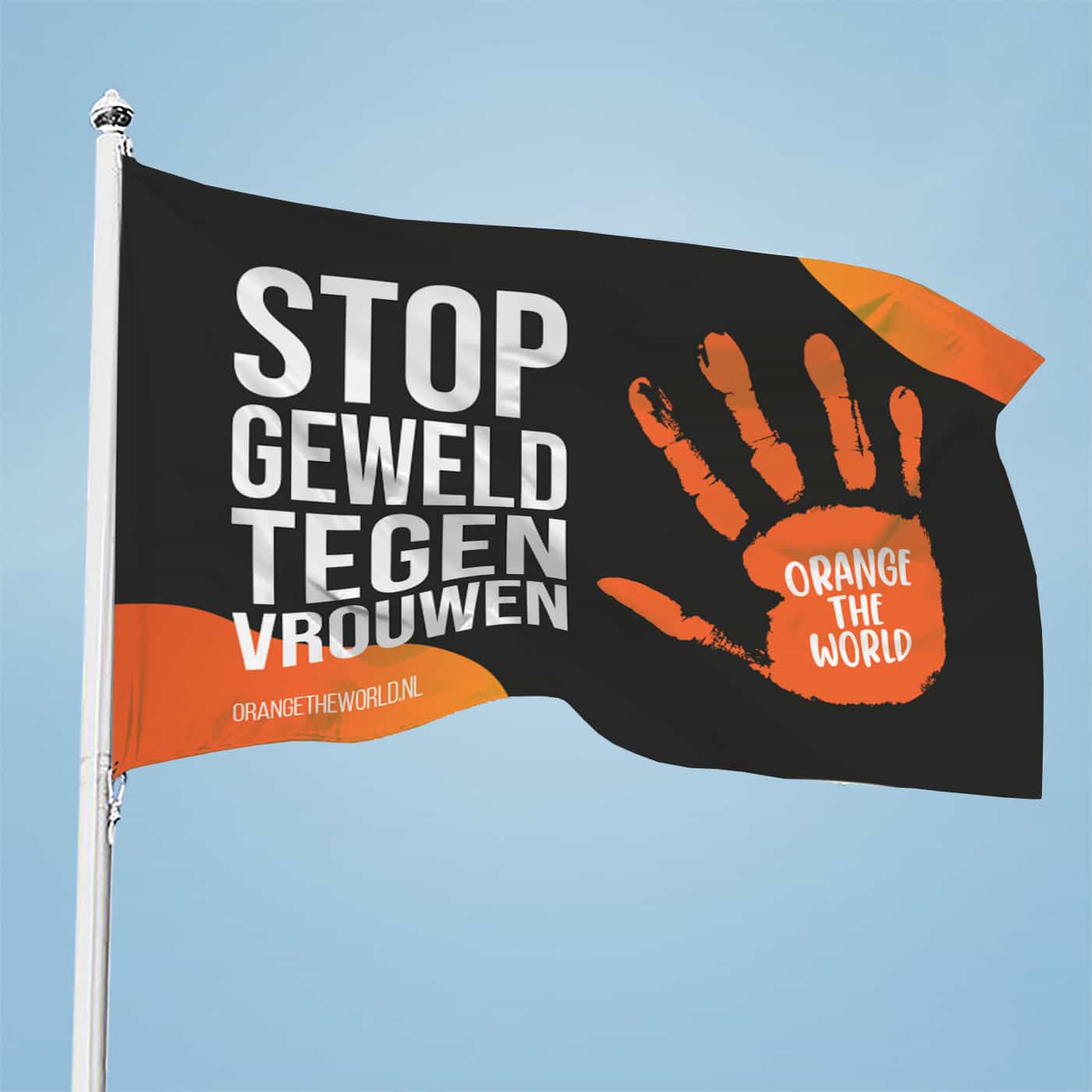 Orange the World flag - black