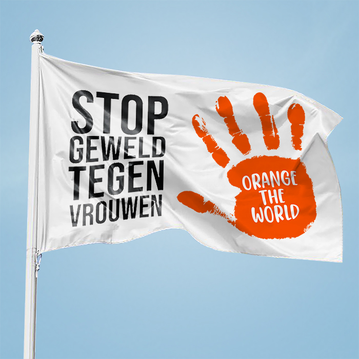 Orange the World flag - white
